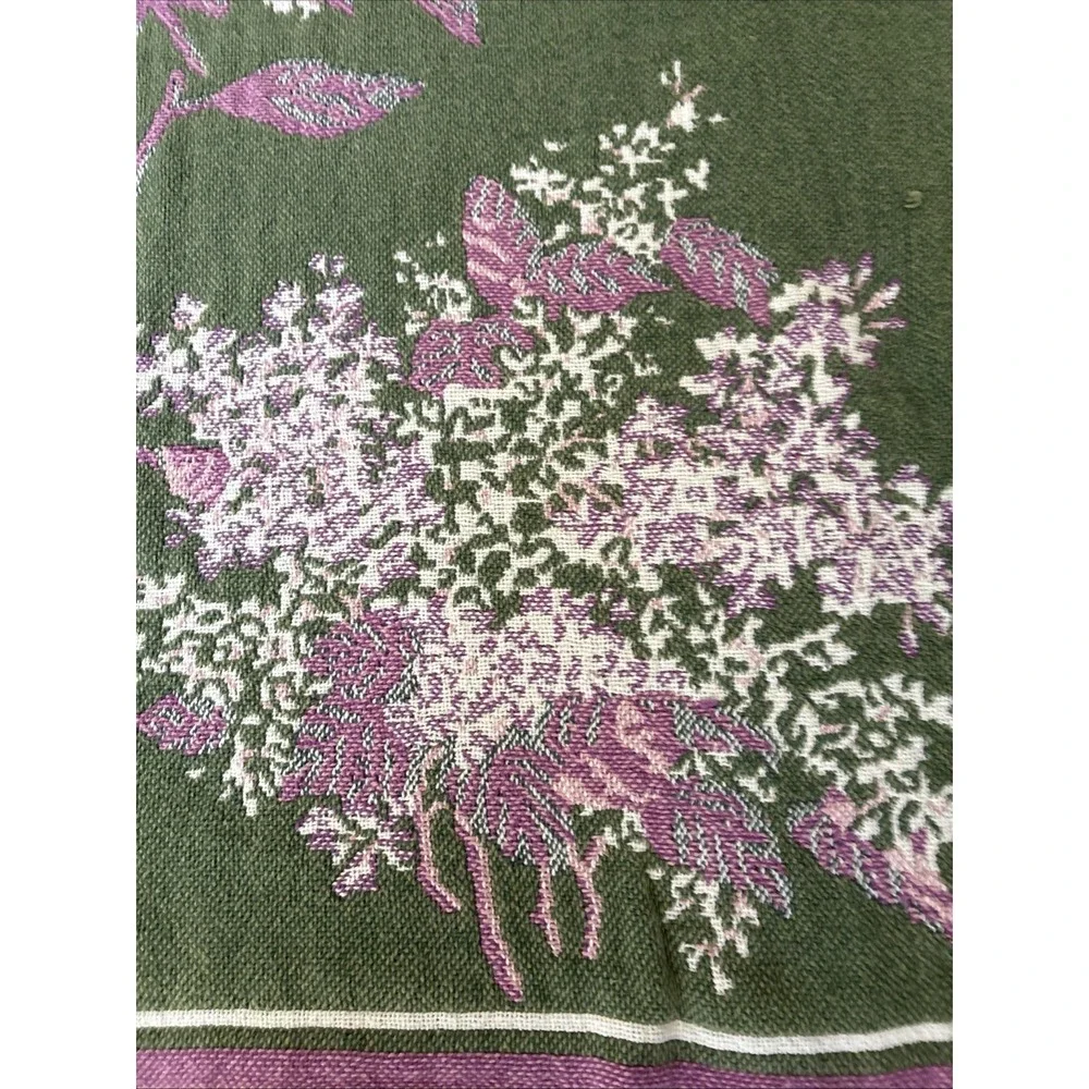 Vintage Beacon Hygrenda Blanket Cottagecore Floral Fringe Woven Throw Shabbychic